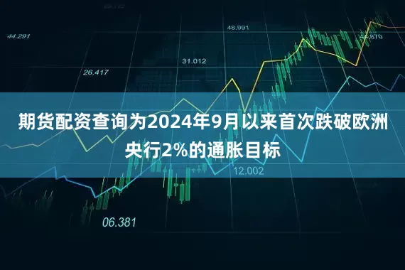 期货配资查询为2024年9月以来首次跌破欧洲央行2%的通胀目标
